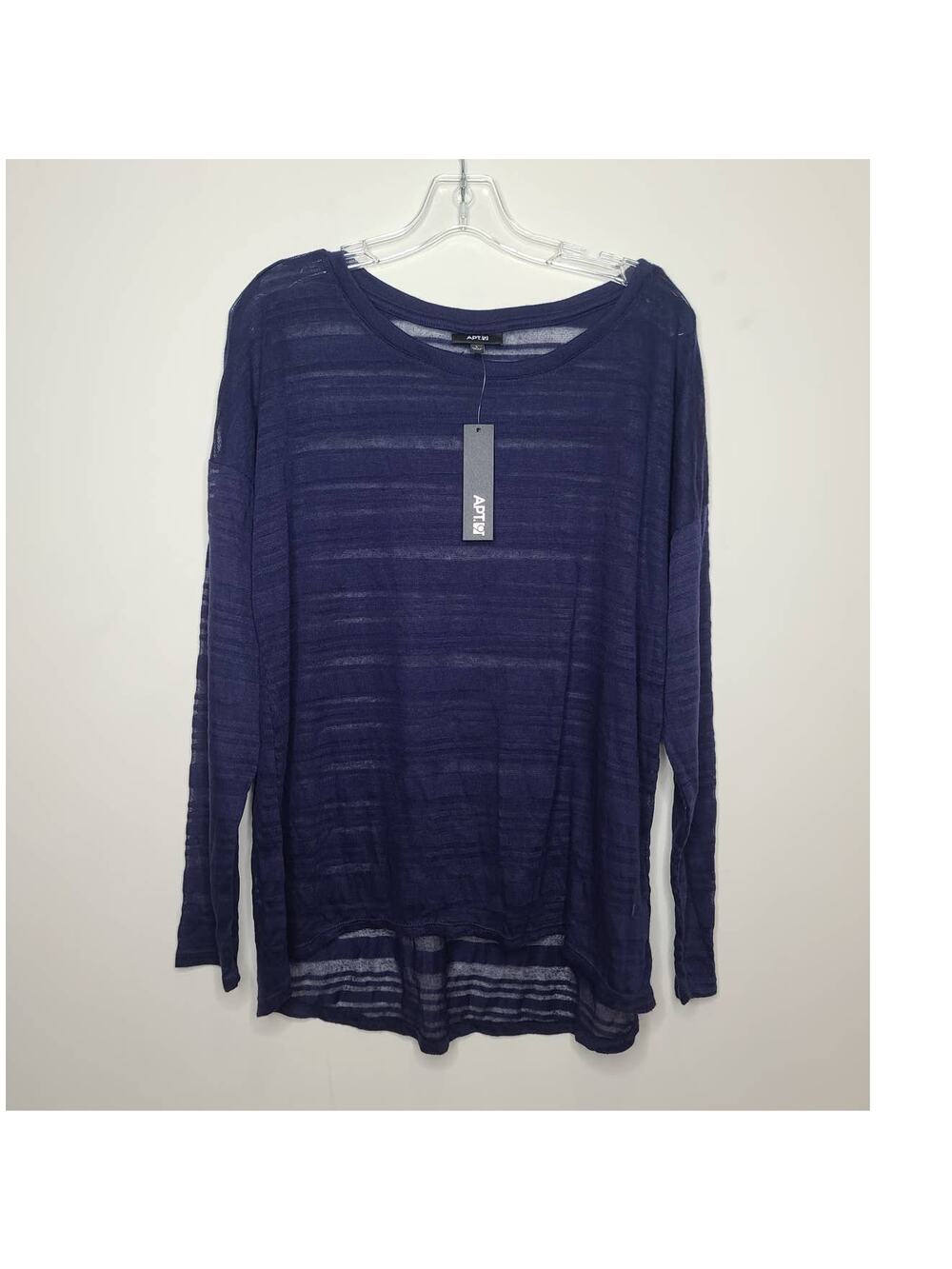 NWT Apt 9 sheer striped tunic blouse - large